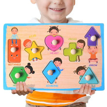 Baby Montessori Toys Wooden Puzzle Board