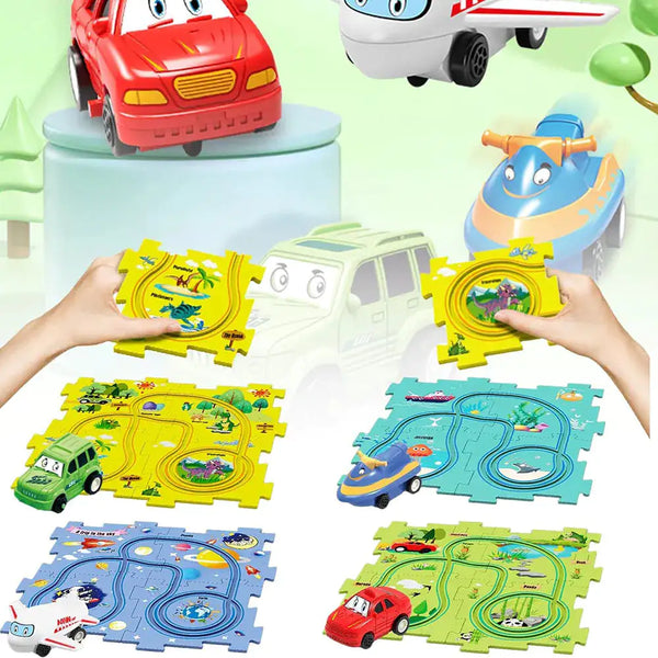 Children's Educational Puzzle Track Car